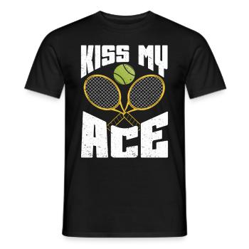 Tennis Player Gift Tennis - Men's T-Shirt - black - Front - AI Model Male 178 light (178cm)