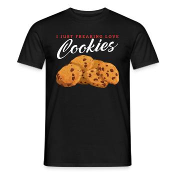 Cookies Cookie Baking Cookie Cookie Gift - T-shirt homme - noir - Devant - AI Model Male 178 light (178cm)