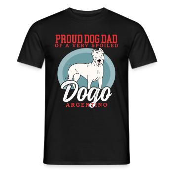 Dogo Argentino Dad Dog Dog Owner Gift - Men's T-Shirt - black - Front - AI Model Male 178 light (178cm)