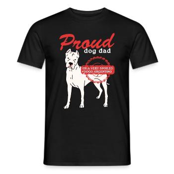 Dogo Argentino Dad | Dogs Dog Owner Gift - Men's T-Shirt - black - Front - AI Model Male 178 light (178cm)