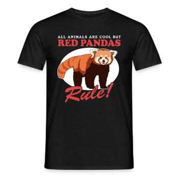 Panda Rouge Panda Rouge Panda Pandas Rouge Cadeau - T-shirt homme - noir - Devant - AI Model Male 178 light (178cm)