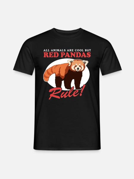 Roter Panda Red Panda Rote Pandas Geschenk - Mænd T-shirt - sort