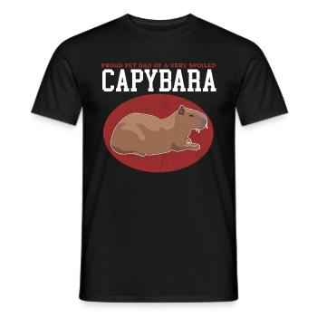 Capybara Dad | Capybaras Capybaras Gift - Men's T-Shirt - black - Front - AI Model Male 178 light (178cm)