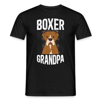 Boxer Grand-père allemand Boxer Chien Cadeau - T-shirt homme - noir - Devant - AI Model Male 178 light (178cm)