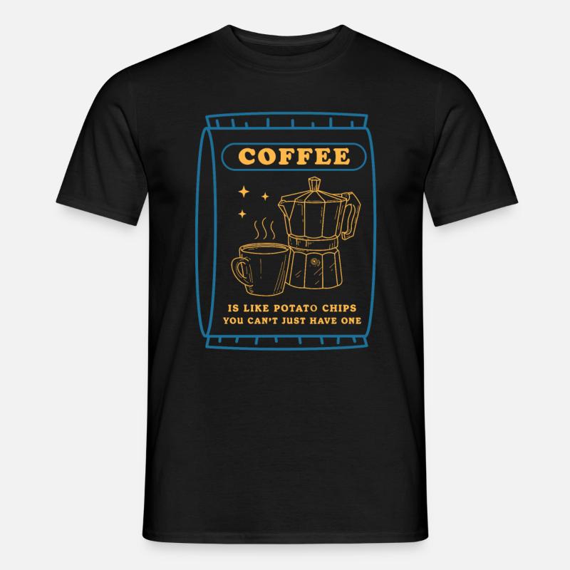 Kaffee Kaffeeliebhaber Kaffeetrinker Geschenk - Männer T-Shirt - Schwarz