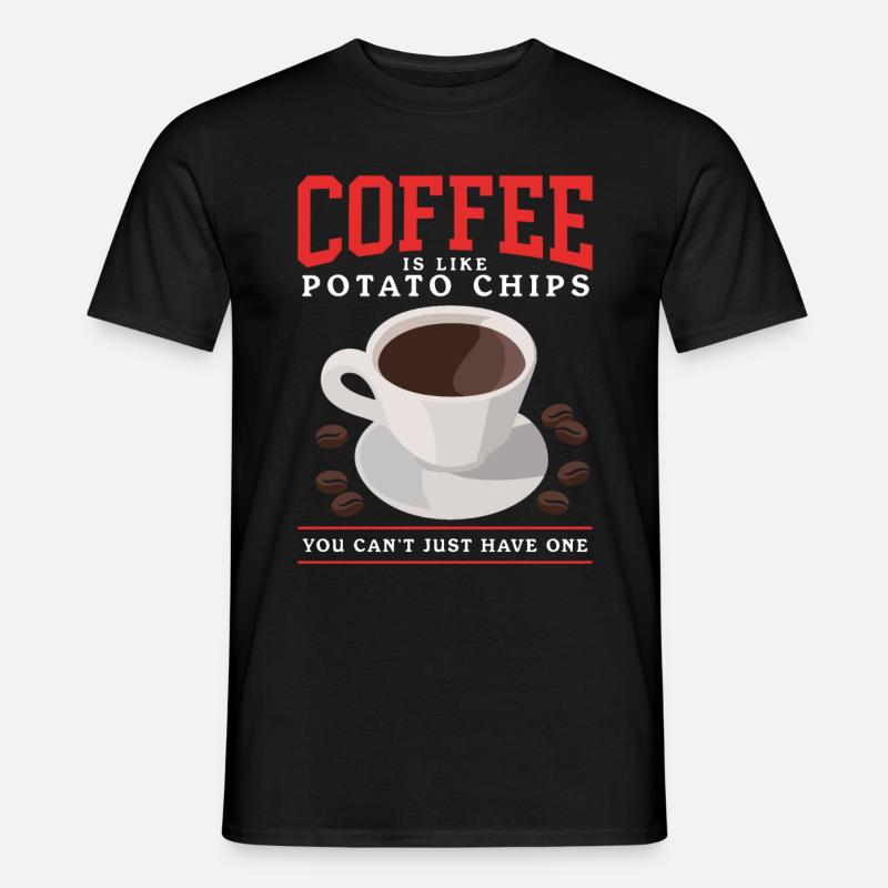 Kaffee Kaffeeliebhaber | Kaffeetrinker Geschenk - Männer T-Shirt - Schwarz