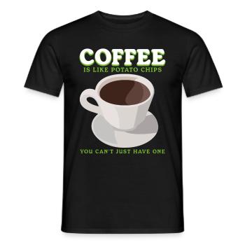 Café Buveur de café Café Amoureux du café Cadeau - T-shirt homme - noir - Devant - AI Model Male 178 light (178cm)