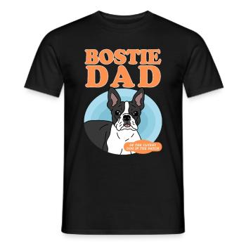 Boston Terrier Dad Hundebesitzer Hunde Geschenk - Männer T-Shirt - Schwarz - Vorne - AI Model Male 178 light (178cm)