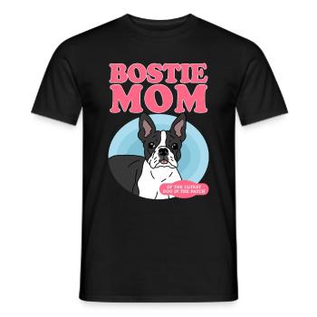 Boston Terrier Maman Chien Propriétaire Chiens Cadeau - T-shirt homme - noir - Devant - AI Model Male 178 light (178cm)