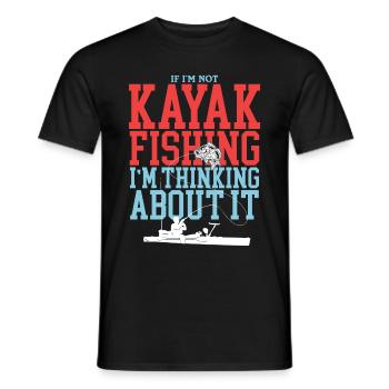 Kayak Fishing Kayaking Angler Kayaker Gift - Men's T-Shirt - black - Front - AI Model Male 178 light (178cm)