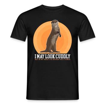 Loutre Loutre Cadeau Loutre de mer - T-shirt homme - noir - Devant - AI Model Male 178 light (178cm)