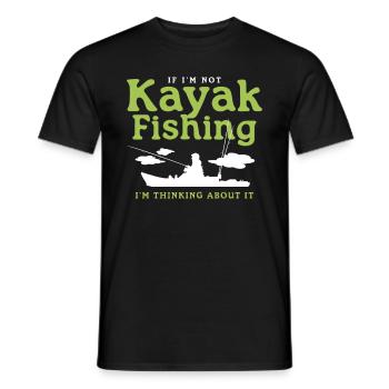 Kayak Fishing Kayaking Kayaker Angler Gift - Men's T-Shirt - black - Front - AI Model Male 178 light (178cm)