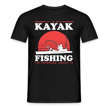 Kayak Fishing Kayaker Kayaking Angler Gift - Men's T-Shirt - black - Front - AI Model Male 178 light (178cm)