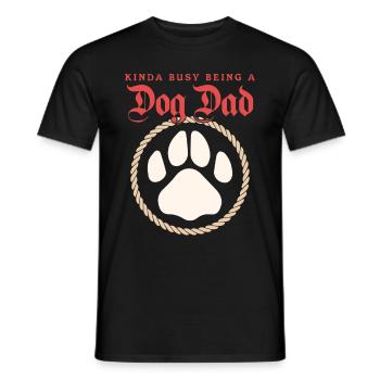 Dog Papa Master Dogs Dog Owner Gift - Men's T-Shirt - black - Front - AI Model Male 178 light (178cm)