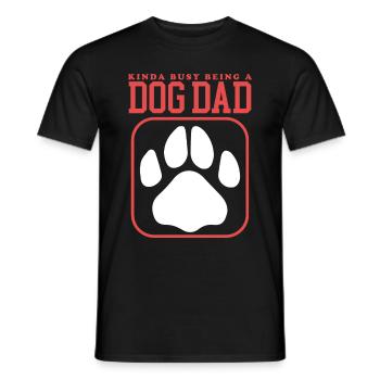 Dog Papa Master Dog Dog Owner Gift - Men's T-Shirt - black - Front - AI Model Male 178 light (178cm)