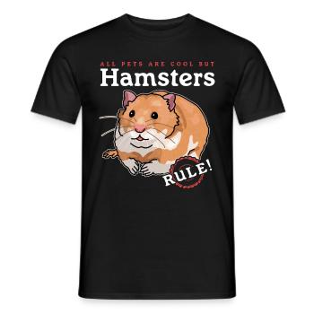 Hamster Dwarf Hamster Golden Hamster Gift - Men's T-Shirt - black - Front - AI Model Male 178 light (178cm)