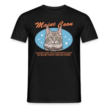 Maine Coon Cat Cat Owner Gift - Men's T-Shirt - black - Front - AI Model Male 178 light (178cm)