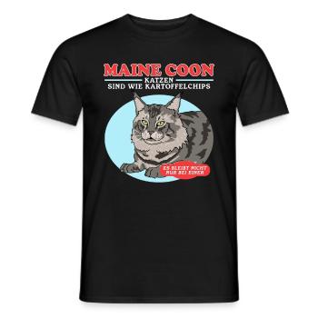 Maine Coon Cats | Cat Owner Gift - Men's T-Shirt - black - Front - AI Model Male 178 light (178cm)