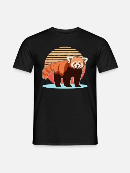 Roter Panda Rote Pandas Red Panda Geschenk - Männer T-Shirt - Schwarz