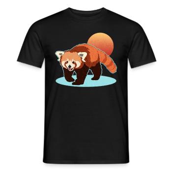 Panda Rouge Panda Rouge Panda Pandas Rouge Cadeau - T-shirt homme - noir - Devant - AI Model Male 178 light (178cm)