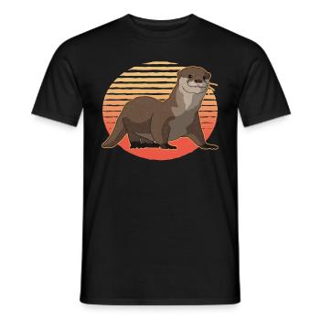 Otter Sea Otter Otter Gift - Men's T-Shirt - black - Front - AI Model Male 178 light (178cm)