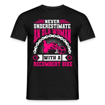 Liegerad Liegeradfahrer Radfahrer - Männer T-Shirt - Schwarz - Vorne - AI Model Male 178 light (178cm)