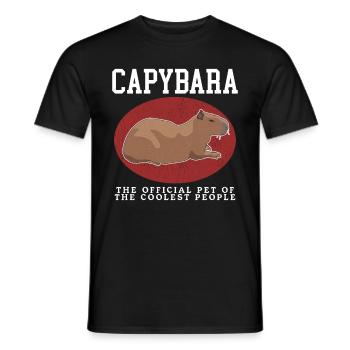 Capybara capybaras Capybaras gift - Men's T-Shirt - black - Front - AI Model Male 178 light (178cm)