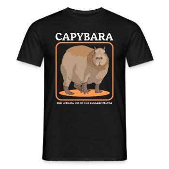 Capybara Capybaras Cadeau - T-shirt homme - noir - Devant - AI Model Male 178 light (178cm)