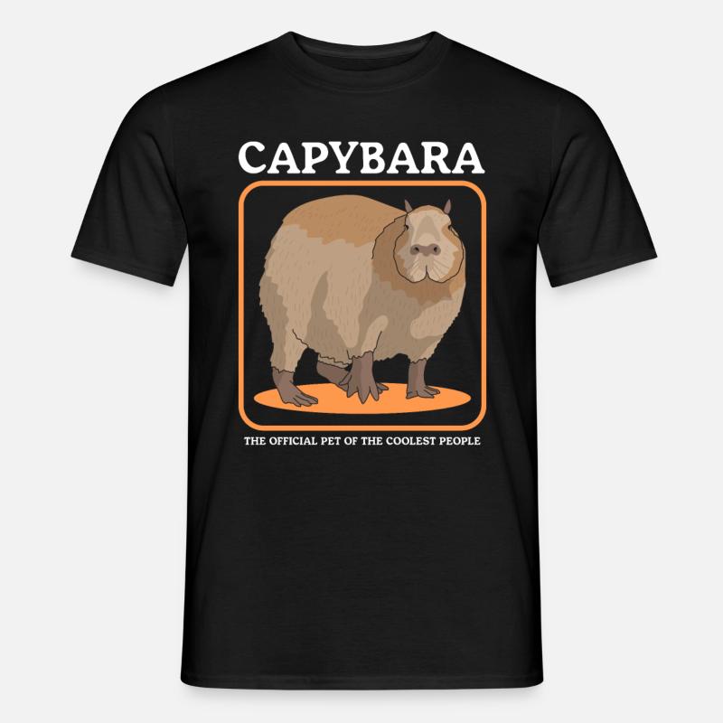 Capybara Capybaras Gift - Men’s T-shirt - black