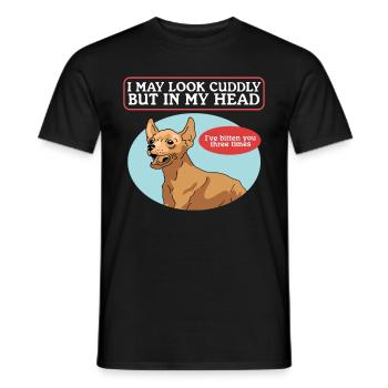 Chihuahua Hundebesitzer Hunde Chihuahuas Geschenk - Männer T-Shirt - Schwarz - Vorne - AI Model Male 178 light (178cm)
