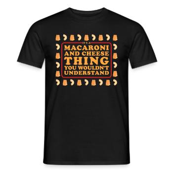 Macaroni au fromage Mac Cheese Cadeau - T-shirt homme - noir - Devant - AI Model Male 178 light (178cm)