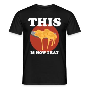 Macaroni and Cheese Mac And Cheese Gift - Men's T-Shirt - black - Front - AI Model Male 178 light (178cm)