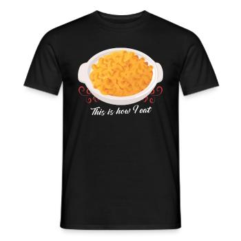 Macaroni au fromage | Mac et fromage cadeau - T-shirt homme - noir - Devant - AI Model Male 178 light (178cm)