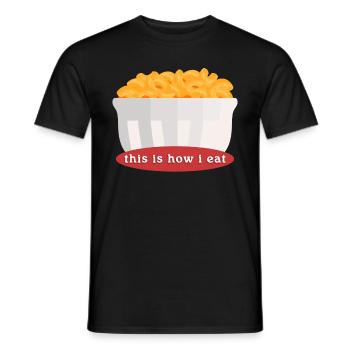 Macaroni au fromage Mac Cheese Cadeau - T-shirt homme - noir - Devant - AI Model Male 178 light (178cm)