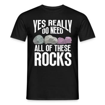 Géologue de la géologie collectrice de roches - T-shirt homme - noir - Devant - AI Model Male 178 light (178cm)