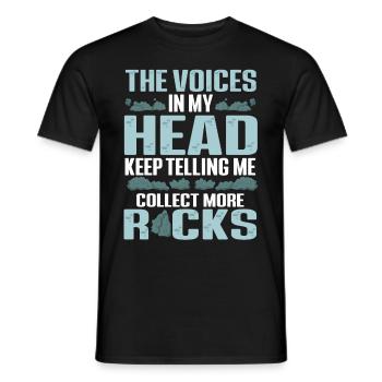 Géologue de la géologie collectrice de roches - T-shirt homme - noir - Devant - AI Model Male 178 light (178cm)