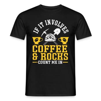 Géologue de la géologie collectrice de roches - T-shirt homme - noir - Devant - AI Model Male 178 light (178cm)