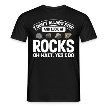 Géologue de la géologie collectrice de roches - T-shirt homme - noir - Devant - AI Model Male 178 light (178cm)