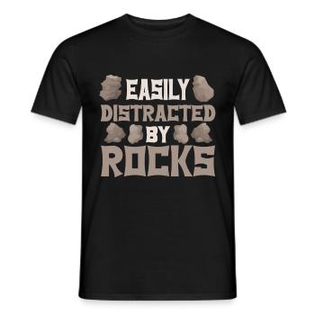 Géologue de la géologie collectrice de roches - T-shirt homme - noir - Devant - AI Model Male 178 light (178cm)
