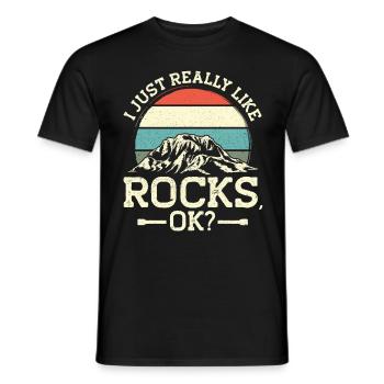 Géologue de la géologie collectrice de roches - T-shirt homme - noir - Devant - AI Model Male 178 light (178cm)