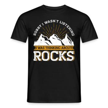 Géologue de la géologie collectrice de roches - T-shirt homme - noir - Devant - AI Model Male 178 light (178cm)