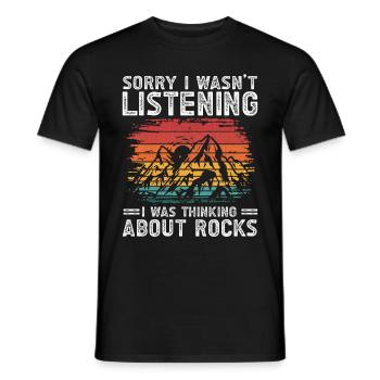 Géologue de la géologie collectrice de roches - T-shirt homme - noir - Devant - AI Model Male 178 light (178cm)