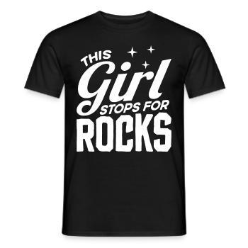 Géologue de la géologie collectrice de roches - T-shirt homme - noir - Devant - AI Model Male 178 light (178cm)