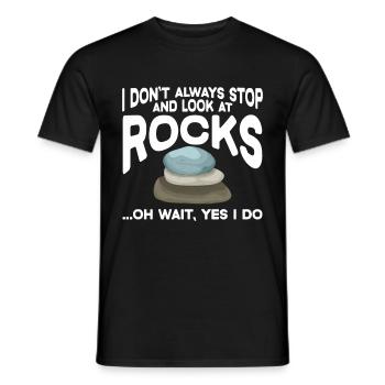Géologue de la géologie collectrice de roches - T-shirt homme - noir - Devant - AI Model Male 178 light (178cm)