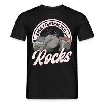 Géologue de la géologie collectrice de roches - T-shirt homme - noir - Devant - AI Model Male 178 light (178cm)