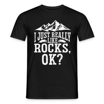 Géologue de la géologie collectrice de roches - T-shirt homme - noir - Devant - AI Model Male 178 light (178cm)