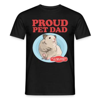 Hamster Dad Dwarf Hamster Golden Hamster Gift - Men's T-Shirt - black - Front - AI Model Male 178 light (178cm)