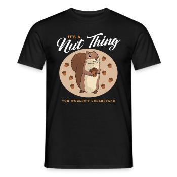 Cute Squirrel Grey Squirrel Squirrel Gift - Men's T-Shirt - black - Front - AI Model Male 178 light (178cm)
