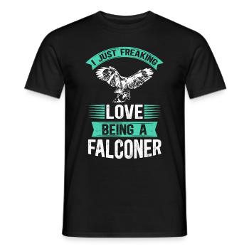 Fauconnerie Chasse Décapage Chasse Fauconnerie Cadeau - T-shirt homme - noir - Devant - AI Model Male 178 light (178cm)