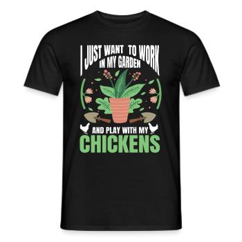Pflanzen Gartenarbeit Gärtner Landschaftsarchitekt - Männer T-Shirt - Schwarz - Vorne - AI Model Male 178 light (178cm)